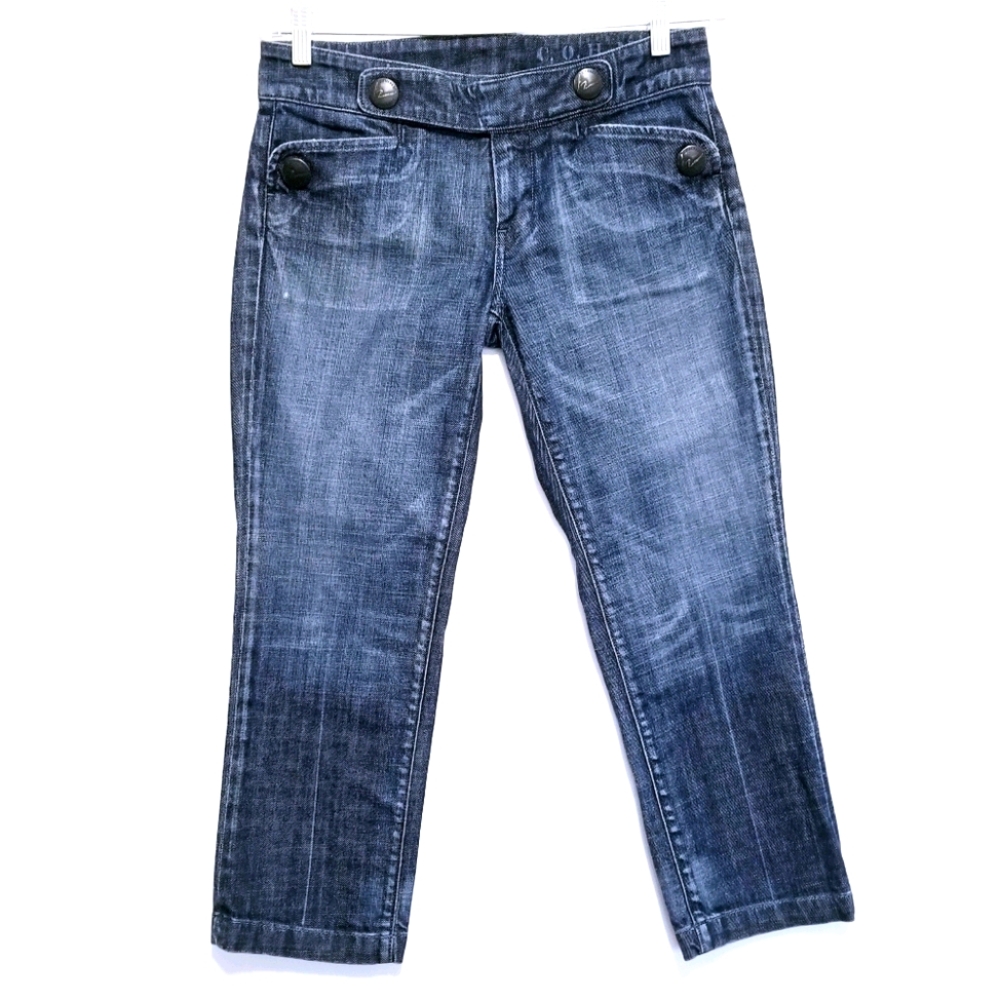COH Distressed Dark Blue Cropped Jeans Size 28